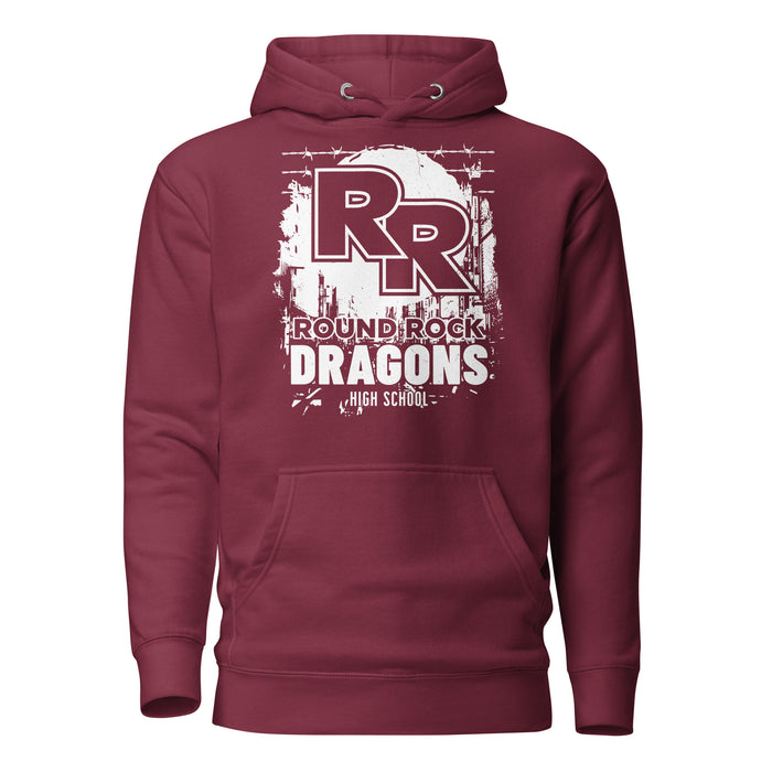 Round Rock High School Dragons Maroon Premium Unisex Hoodie 202