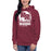 Woman wearing Round Rock High School Dragons Maroon Premium Unisex Hoodie 202