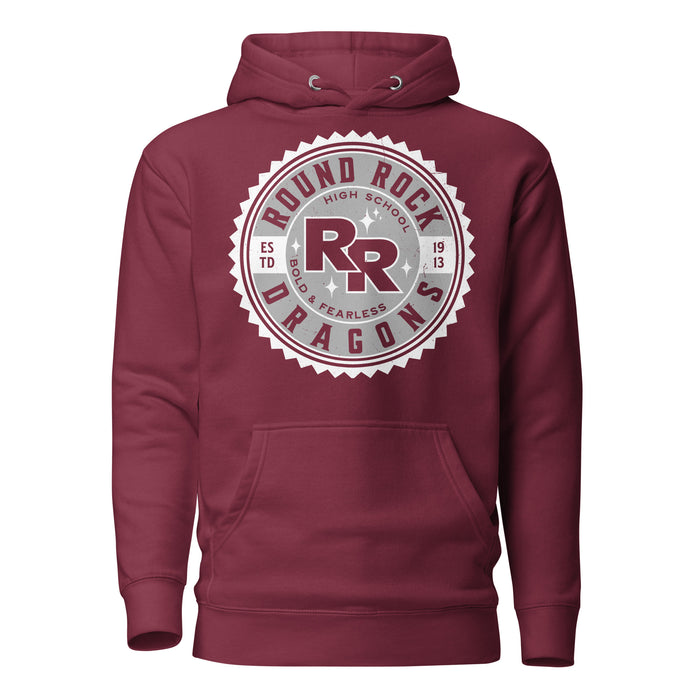 Round Rock High School Dragons Maroon Premium Unisex Hoodie 203