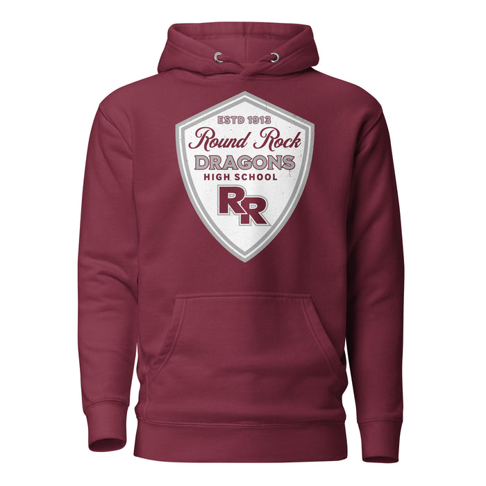 Round Rock High School Dragons Maroon Premium Unisex Hoodie 225