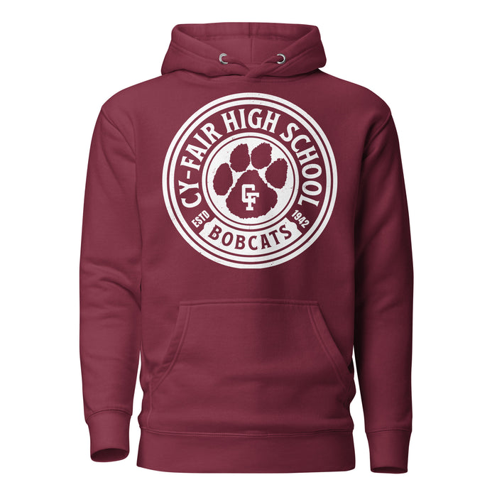 Cy-Fair High School Bobcats Maroon Premium Unisex Hoodie 220