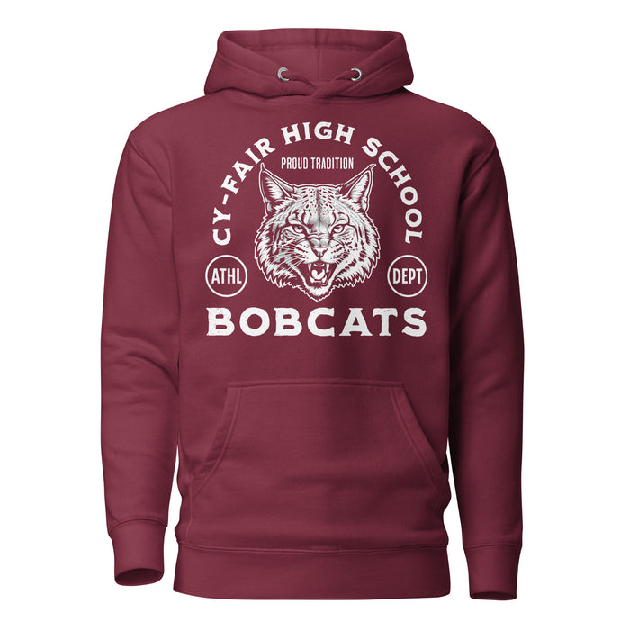 Cy-Fair High School Bobcats Maroon Premium Unisex Hoodie 208