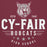Close-up view of Cy-Fair High School Bobcats Maroon Premium Unisex Hoodie 217