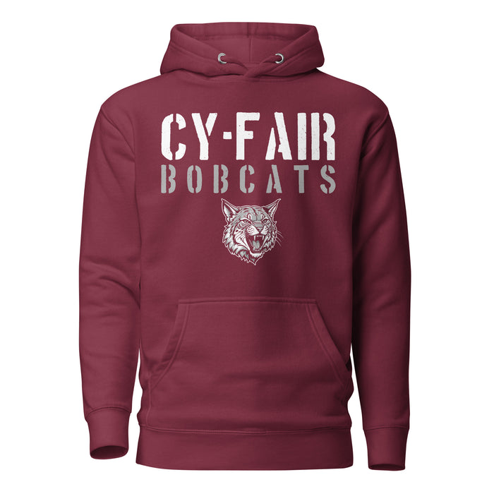 Cy-Fair High School Bobcats Maroon Premium Unisex Hoodie 017