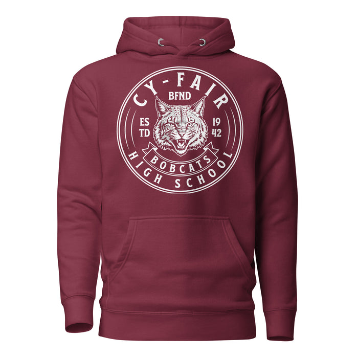 Cy-Fair High School Bobcats Maroon Premium Unisex Hoodie 215