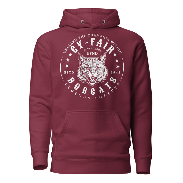 Cy-Fair High School Bobcats Maroon Premium Unisex Hoodie 214