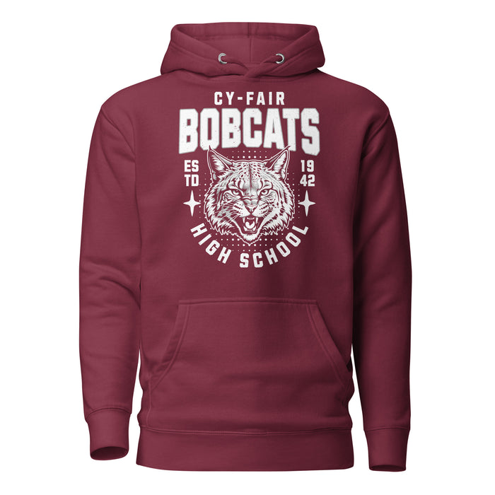 Cy-Fair High School Bobcats Maroon Premium Unisex Hoodie 204