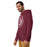 Man wearing Cy-Fair High School Bobcats Maroon Premium Unisex Hoodie 216