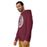 Man wearing Lewisville High School Farmers Maroon Premium Unisex Hoodie 215