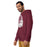 Man wearing Lewisville High School Farmers Maroon Premium Unisex Hoodie 219