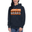 Woman wearing a Bridgeland Bears Premium Navy Hoodie - Design 35