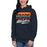 Woman wearing a Bridgeland Bears Premium Navy Hoodie - Design 48