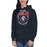 Woman wearing a Allen High School Eagles Premium Navy Blue Hoodie 201