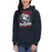 Woman wearing a Allen High School Eagles Premium Navy Blue Hoodie 210