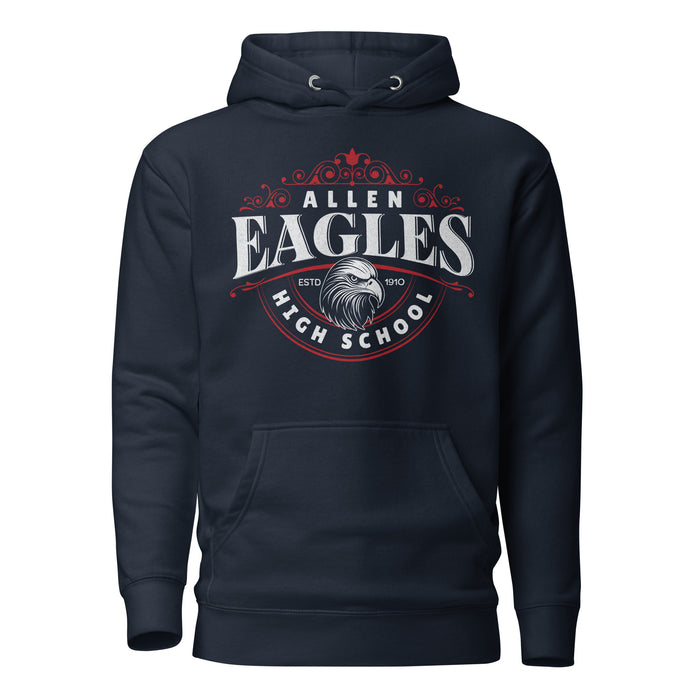 Allen High School Eagles Premium Navy Blue Hoodie 214