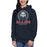 Woman wearing a Allen High School Eagles Premium Navy Blue Hoodie 217