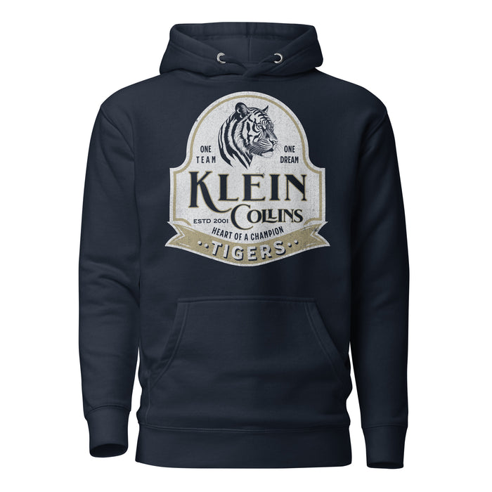 Klein Collins High School Tigers Premium Navy Unisex Hoodie 205