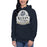 Woman wearing a Klein Collins High School Tigers Premium Navy Unisex Hoodie 205