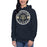 Woman wearing a Klein Collins High School Tigers Premium Navy Unisex Hoodie 207