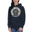 Woman wearing a Klein Collins High School Tigers Premium Navy Unisex Hoodie 208