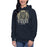 Woman wearing a Klein Collins High School Tigers Premium Navy Unisex Hoodie 211