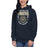 Woman wearing a Klein Collins High School Tigers Premium Navy Unisex Hoodie 213