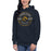 Woman wearing Cypress Ranch High School Mustangs Navy Premium Unisex Hoodie 201