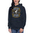 Woman wearing Cypress Ranch High School Mustangs Navy Premium Unisex Hoodie 208