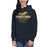 Woman wearing Cypress Ranch High School Mustangs Navy Premium Unisex Hoodie 217