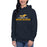 Woman wearing Cypress Ranch High School Mustangs Navy Premium Unisex Hoodie 222