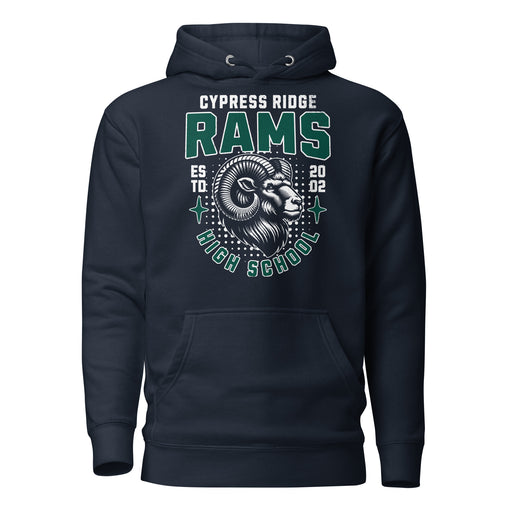 Cypress Ridge High School Rams Navy Premium Unisex Hoodie 204