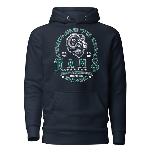 Cypress Ridge High School Rams Navy Premium Unisex Hoodie 206