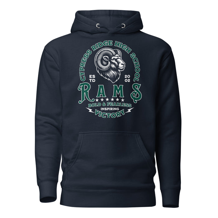 Cypress Ridge High School Rams Navy Premium Unisex Hoodie 206