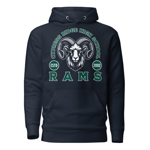 Cypress Ridge High School Rams Navy Premium Unisex Hoodie 208