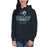 Woman wearing Cypress Ridge High School Rams Navy Premium Unisex Hoodie 217