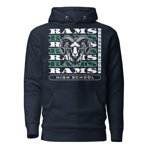 Cypress Ridge High School Rams Navy Premium Unisex Hoodie 223