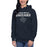 Woman wearing Flower Mound High School Jaguars Navy Blue Premium Hoodie 222