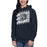 Woman wearing Flower Mound High School Jaguars Navy Blue Premium Hoodie 223