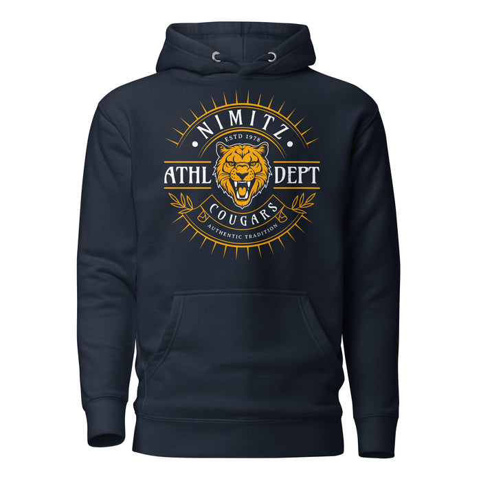 Nimitz High School Cougars Navy Blue Premium Unisex Hoodie 201