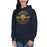 Woman wearing Nimitz High School Cougars Navy Blue Premium Unisex Hoodie 201