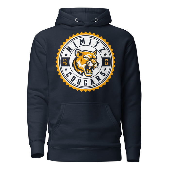 Nimitz High School Cougars Navy Blue Premium Unisex Hoodie 203