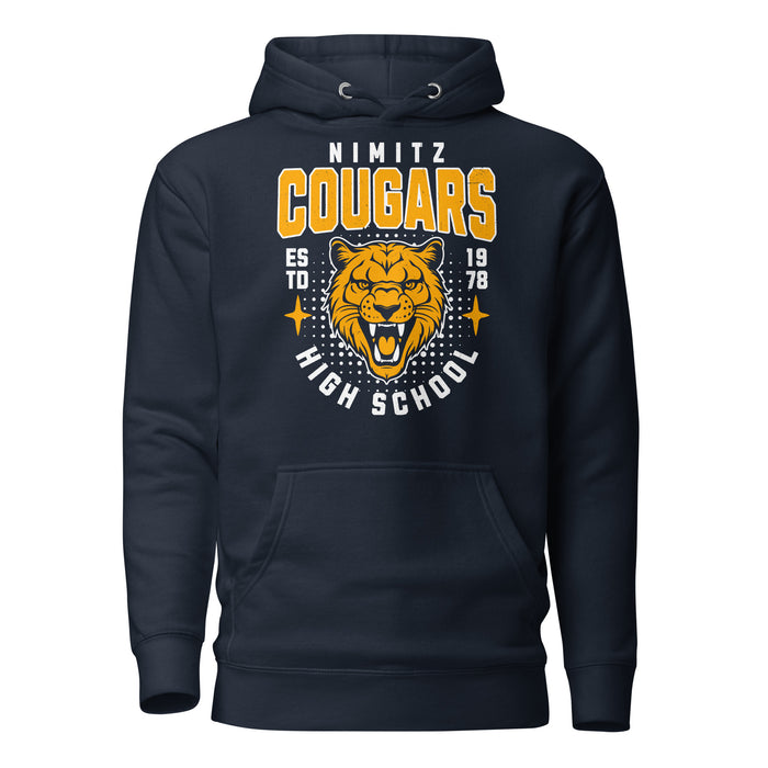 Nimitz High School Cougars Navy Blue Premium Unisex Hoodie 204