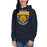 Woman wearing Nimitz High School Cougars Navy Blue Premium Unisex Hoodie 204