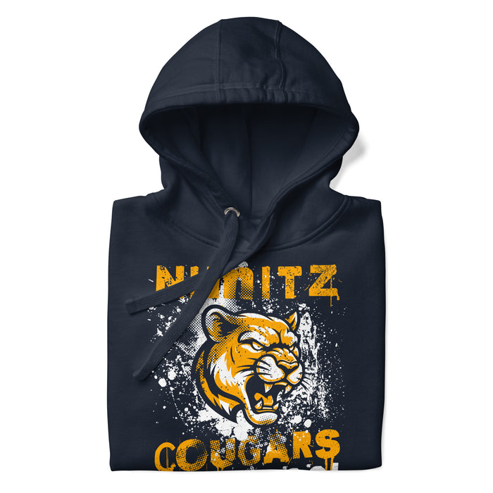 Neatly folded Nimitz High School Cougars Navy Blue Premium Unisex Hoodie 205