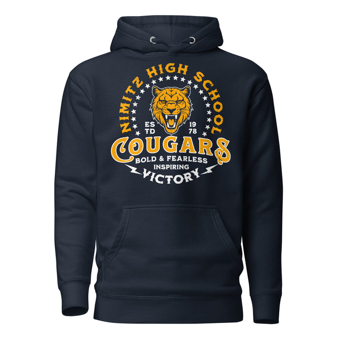 Nimitz High School Cougars Navy Blue Premium Unisex Hoodie 206