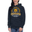 Woman wearing Nimitz High School Cougars Navy Blue Premium Unisex Hoodie 206