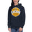 Woman wearing Nimitz High School Cougars Navy Blue Premium Unisex Hoodie 209