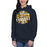 Woman wearing Nimitz High School Cougars Navy Blue Premium Unisex Hoodie 210