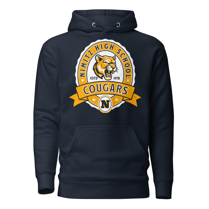 Nimitz High School Cougars Navy Blue Premium Unisex Hoodie 212