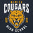 Close-up view of Nimitz High School Cougars Navy Blue Premium Unisex Hoodie 213